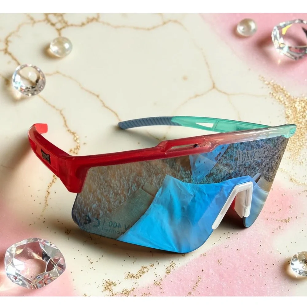 Los Reyes Rocket Pop Youth Sunglasses Red White Blue UV 400 Sport Shades NEW